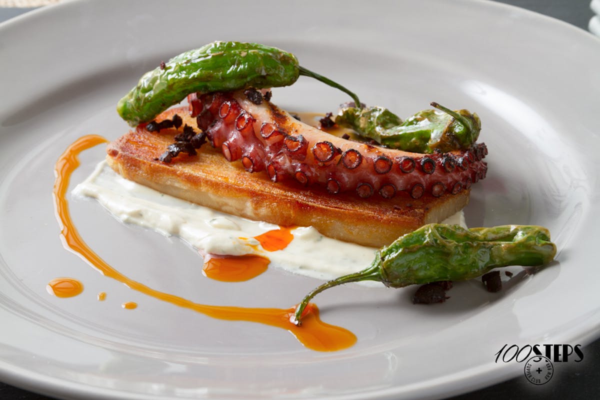 a plate of food on a table